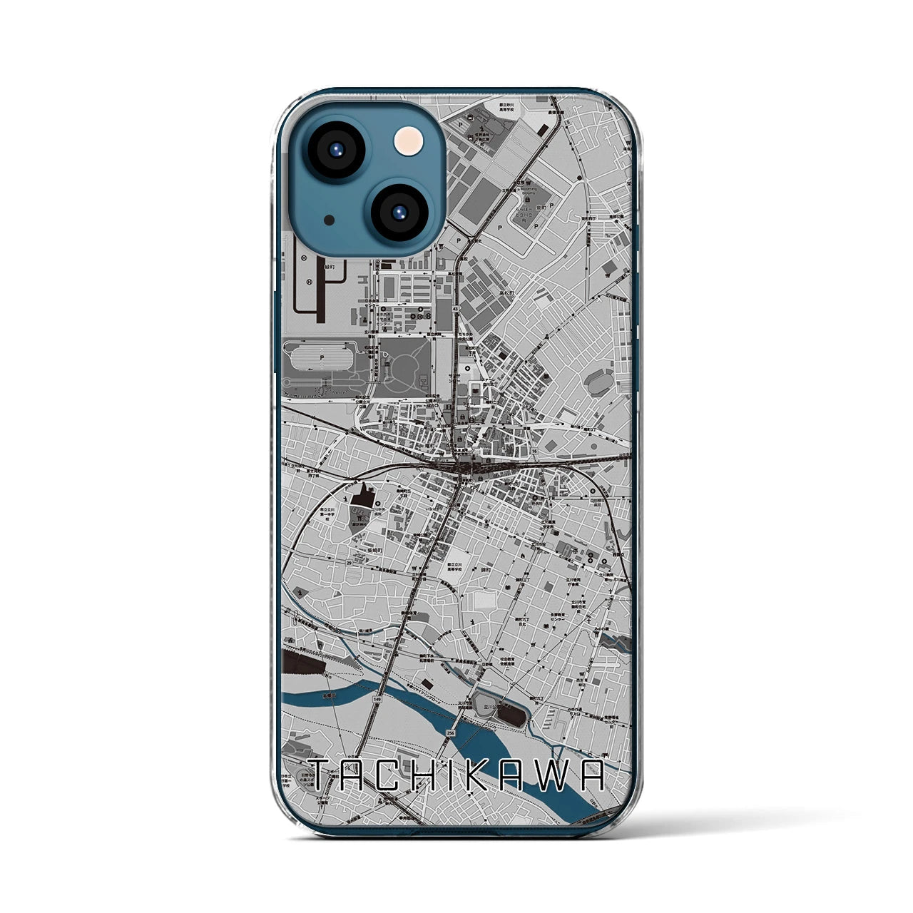 【立川(東京都)】地図柄iPhoneケース(クリアタイプ)