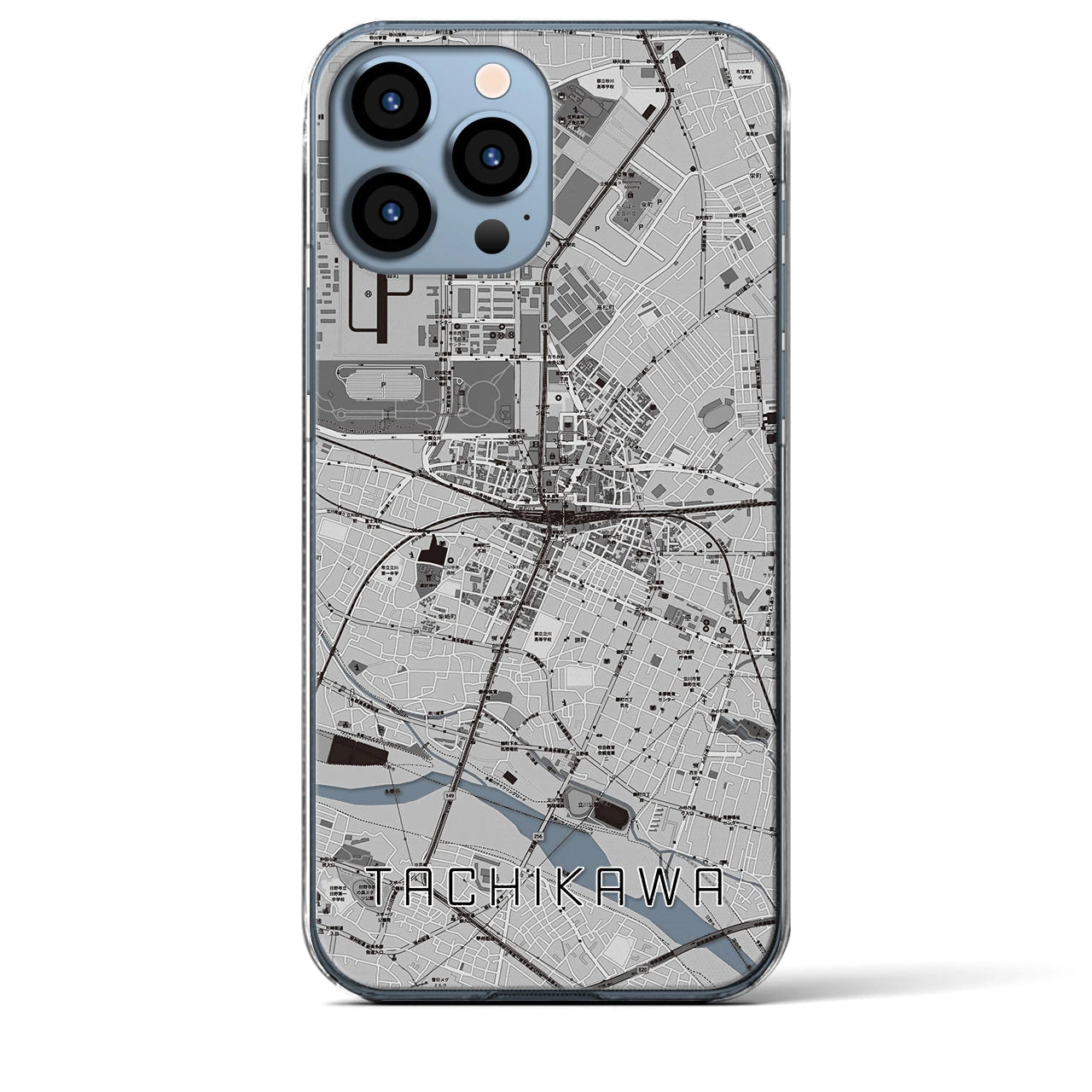 【立川(東京都)】地図柄iPhoneケース(クリアタイプ)