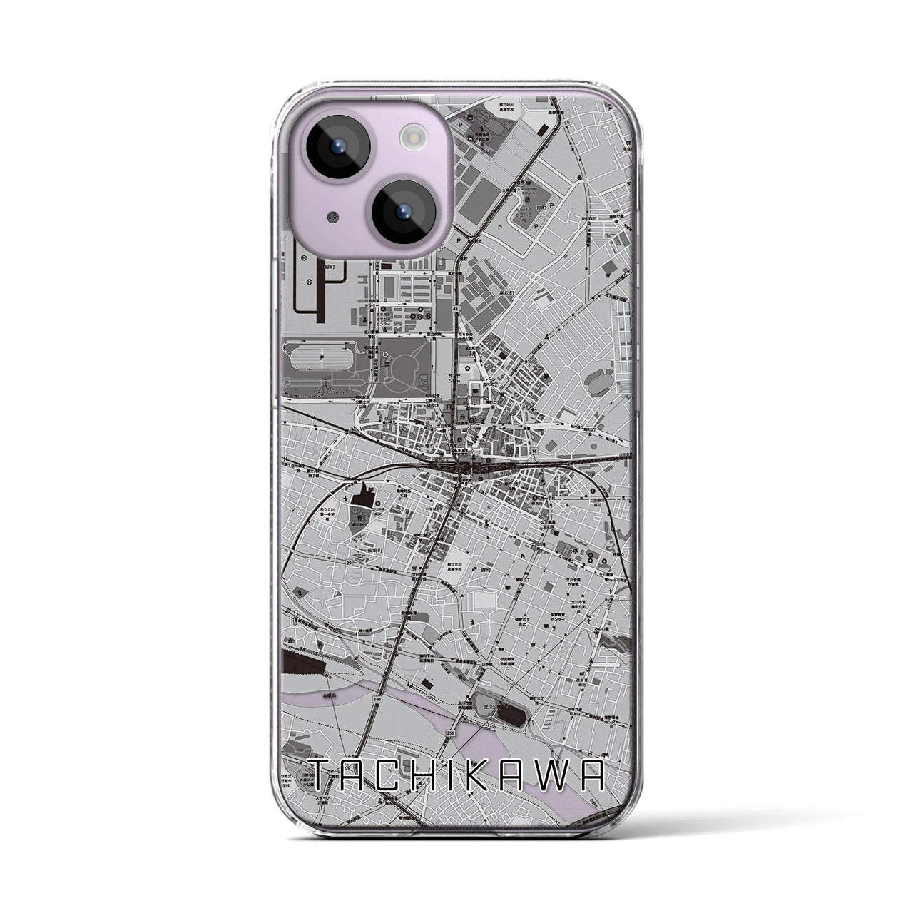 【立川(東京都)】地図柄iPhoneケース(クリアタイプ)