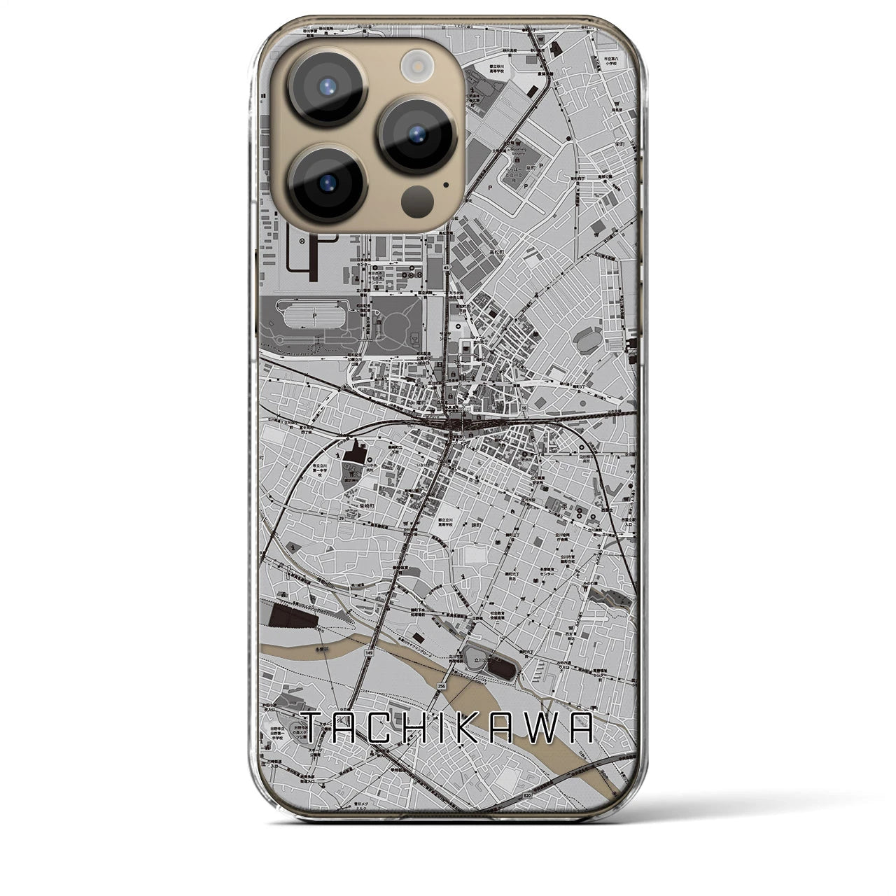 【立川(東京都)】地図柄iPhoneケース(クリアタイプ)