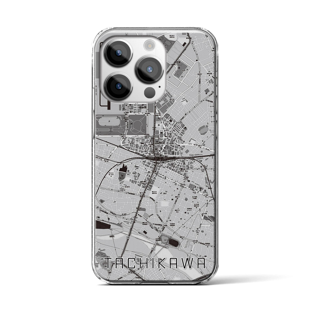 【立川(東京都)】地図柄iPhoneケース(クリアタイプ)