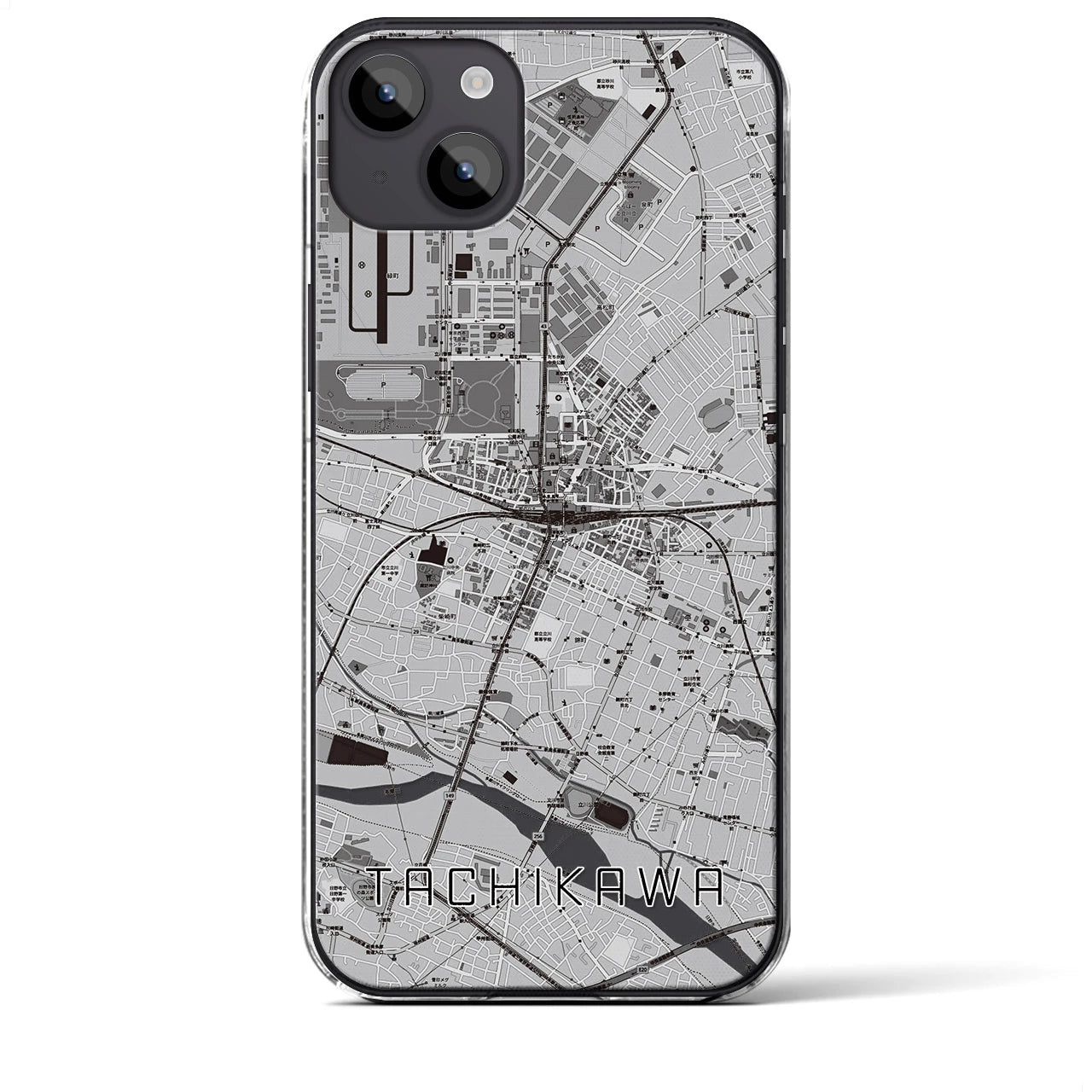 【立川(東京都)】地図柄iPhoneケース(クリアタイプ)