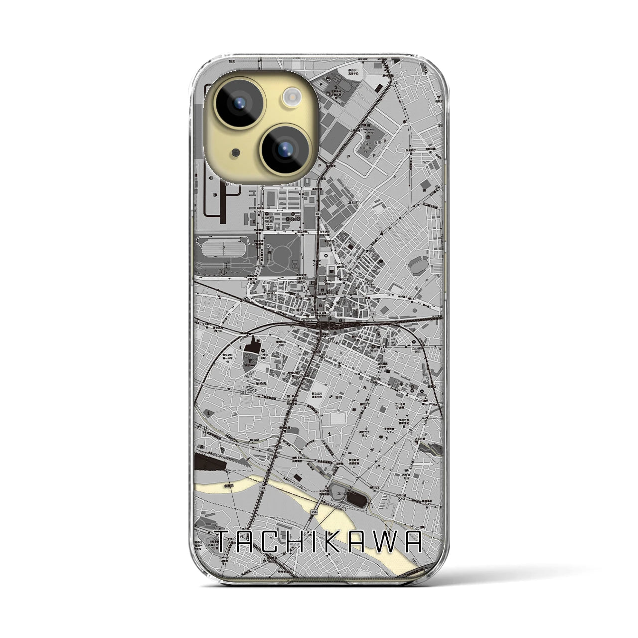 【立川(東京都)】地図柄iPhoneケース(クリアタイプ)