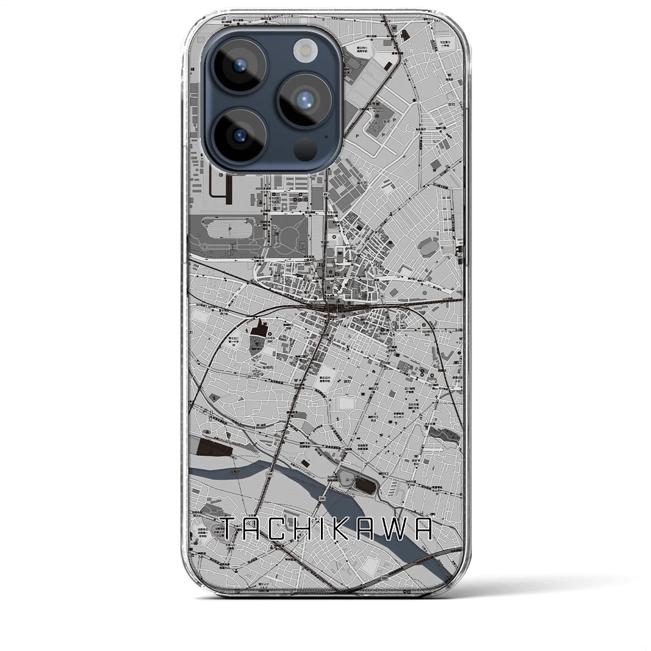 【立川(東京都)】地図柄iPhoneケース(クリアタイプ)