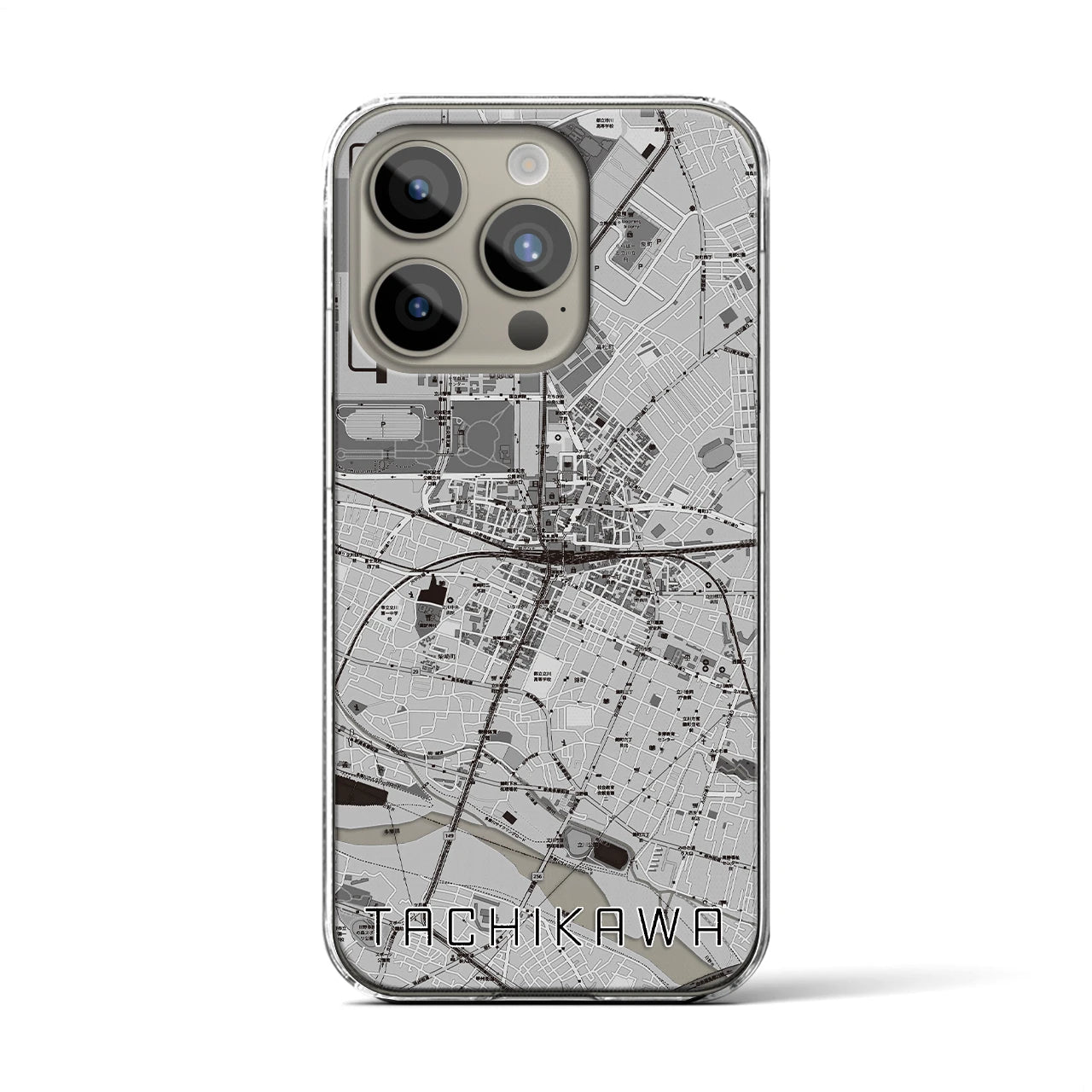 【立川(東京都)】地図柄iPhoneケース(クリアタイプ)