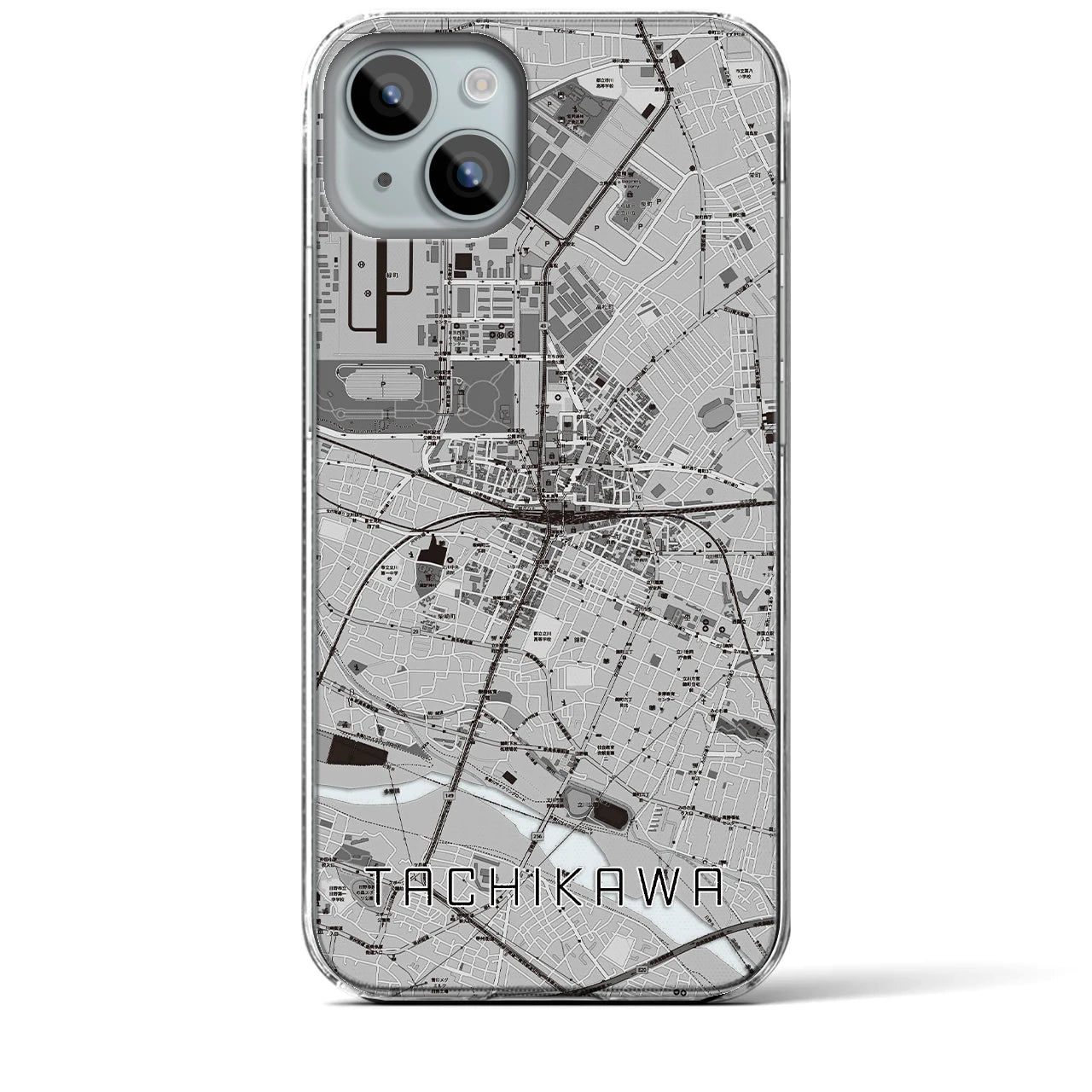 【立川(東京都)】地図柄iPhoneケース(クリアタイプ)