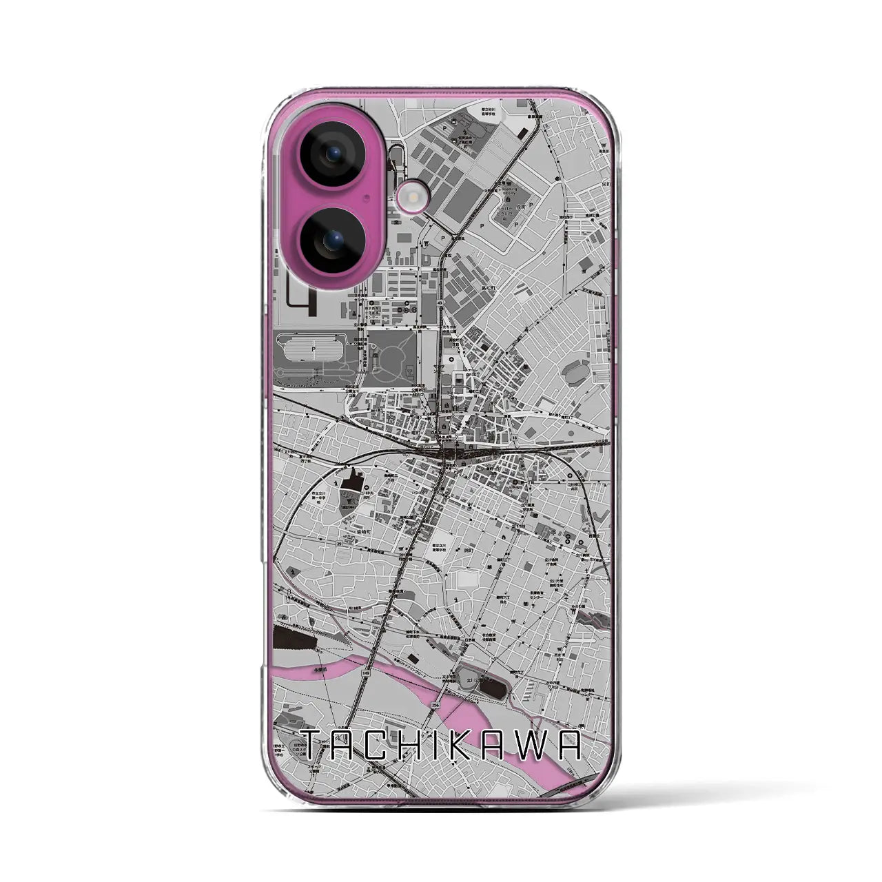 【立川(東京都)】地図柄iPhoneケース(クリアタイプ)