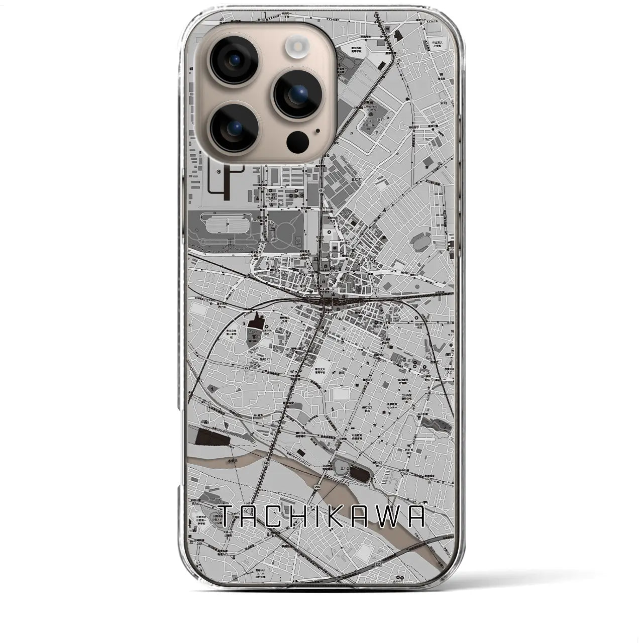 【立川(東京都)】地図柄iPhoneケース(クリアタイプ)