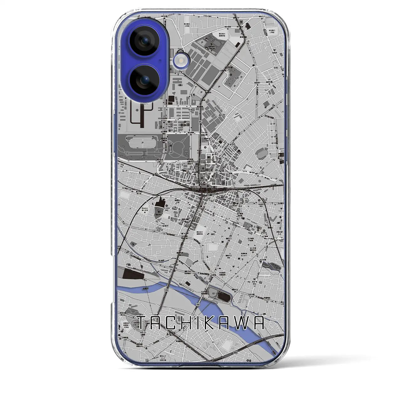 【立川(東京都)】地図柄iPhoneケース(クリアタイプ)