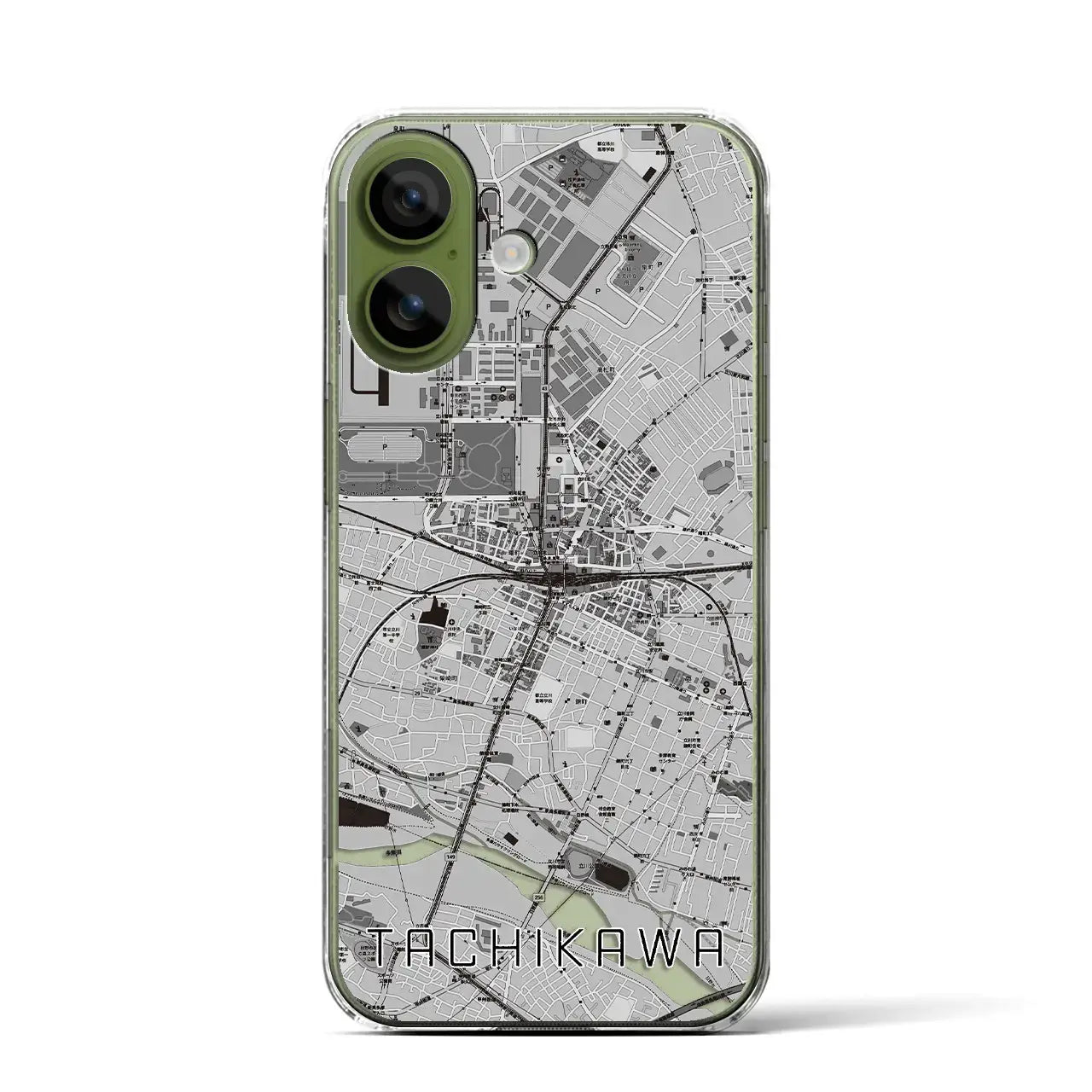 【立川(東京都)】地図柄iPhoneケース(クリアタイプ)