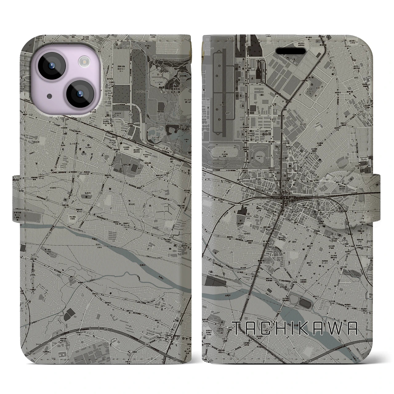 【立川(東京都)】地図柄iPhoneケース(手帳タイプ)