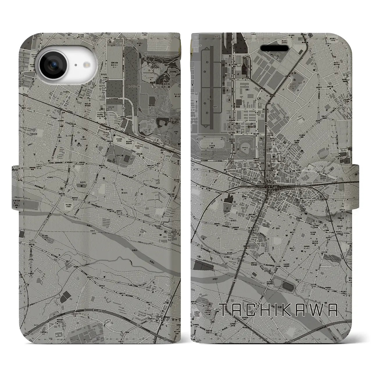 【立川(東京都)】地図柄iPhoneケース(手帳タイプ)