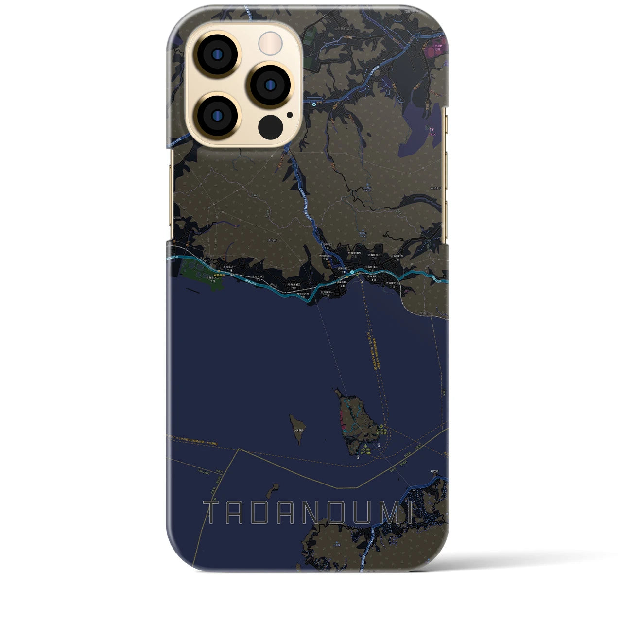 【忠海(広島県)】地図柄iPhoneケース(バックカバータイプ)