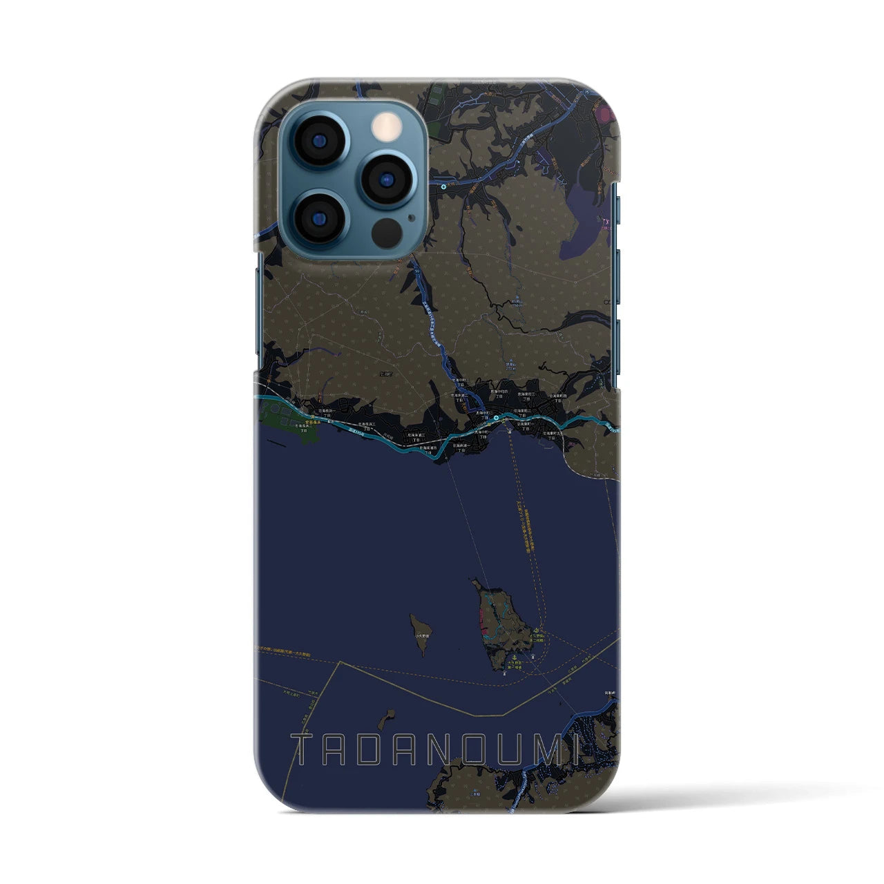 【忠海(広島県)】地図柄iPhoneケース(バックカバータイプ)