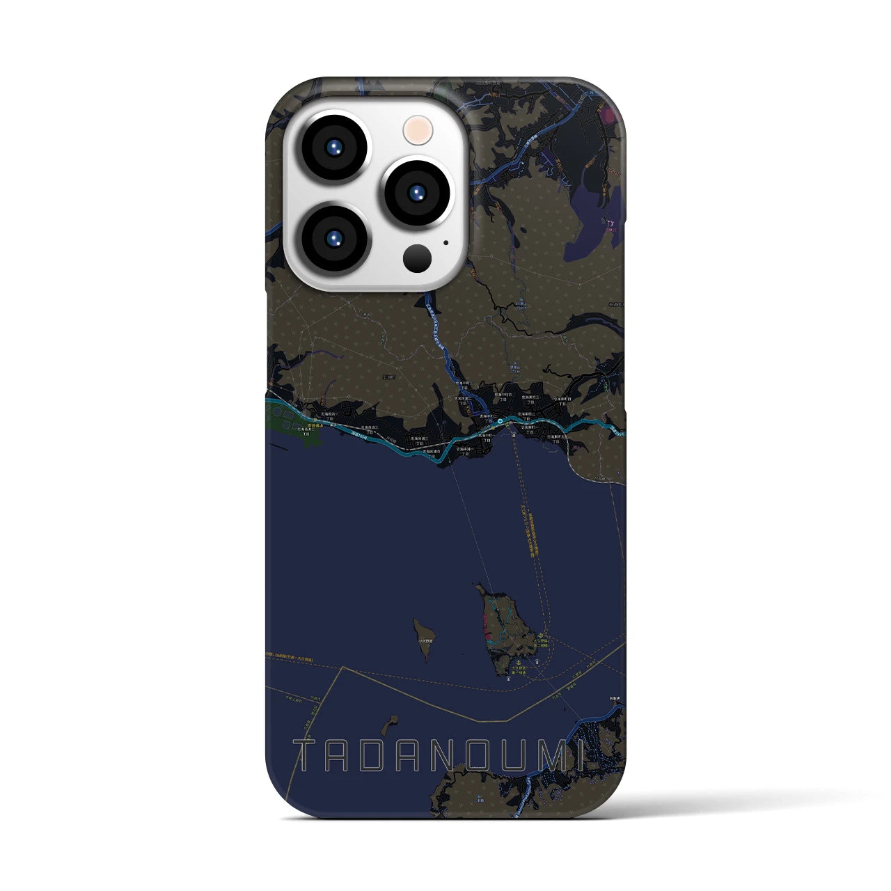 【忠海(広島県)】地図柄iPhoneケース(バックカバータイプ)