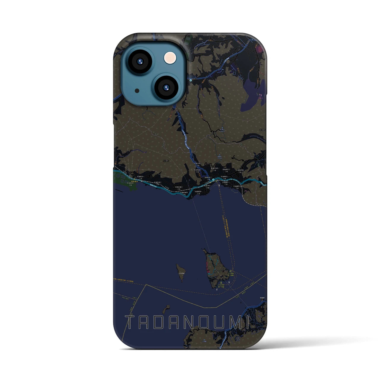 【忠海(広島県)】地図柄iPhoneケース(バックカバータイプ)