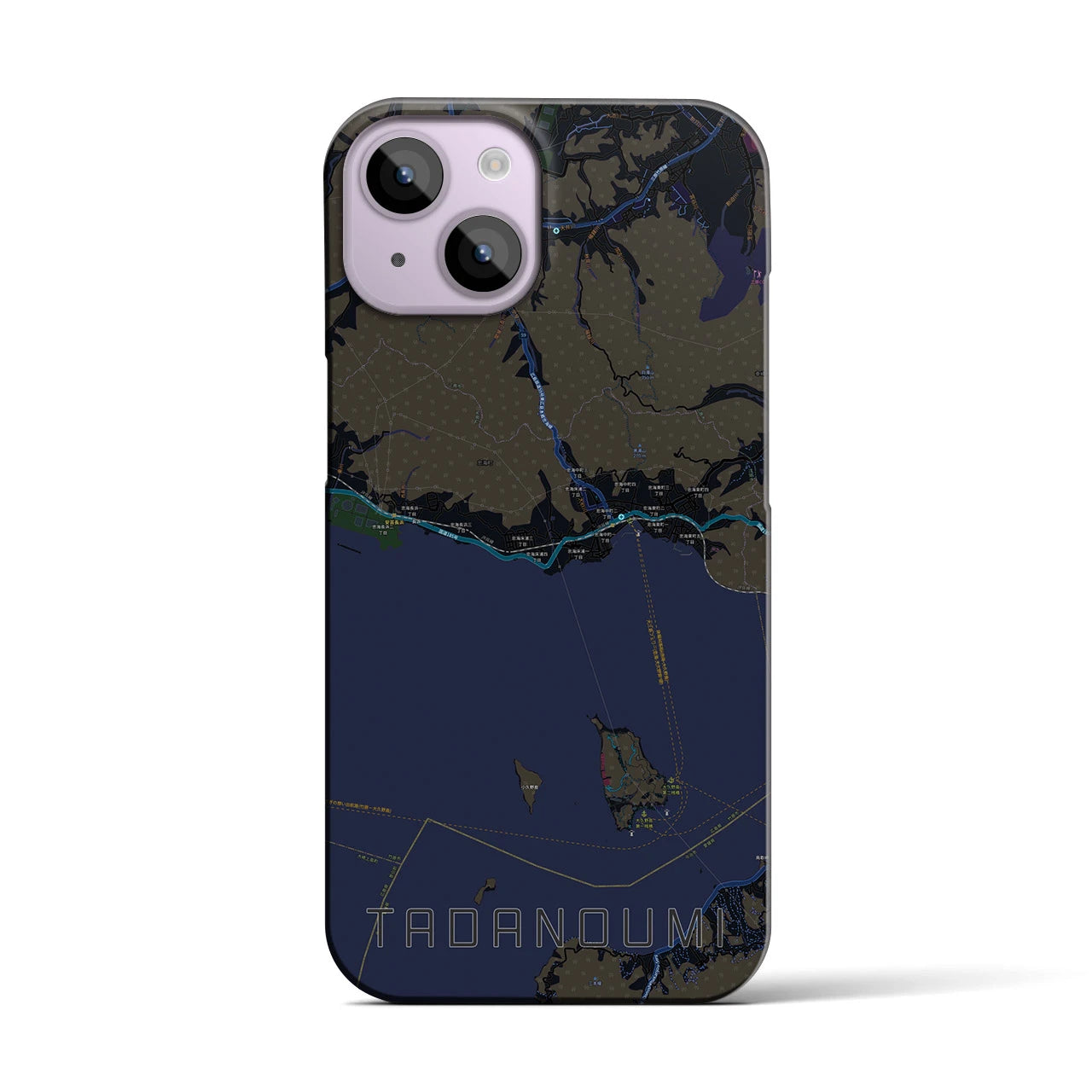 【忠海(広島県)】地図柄iPhoneケース(バックカバータイプ)