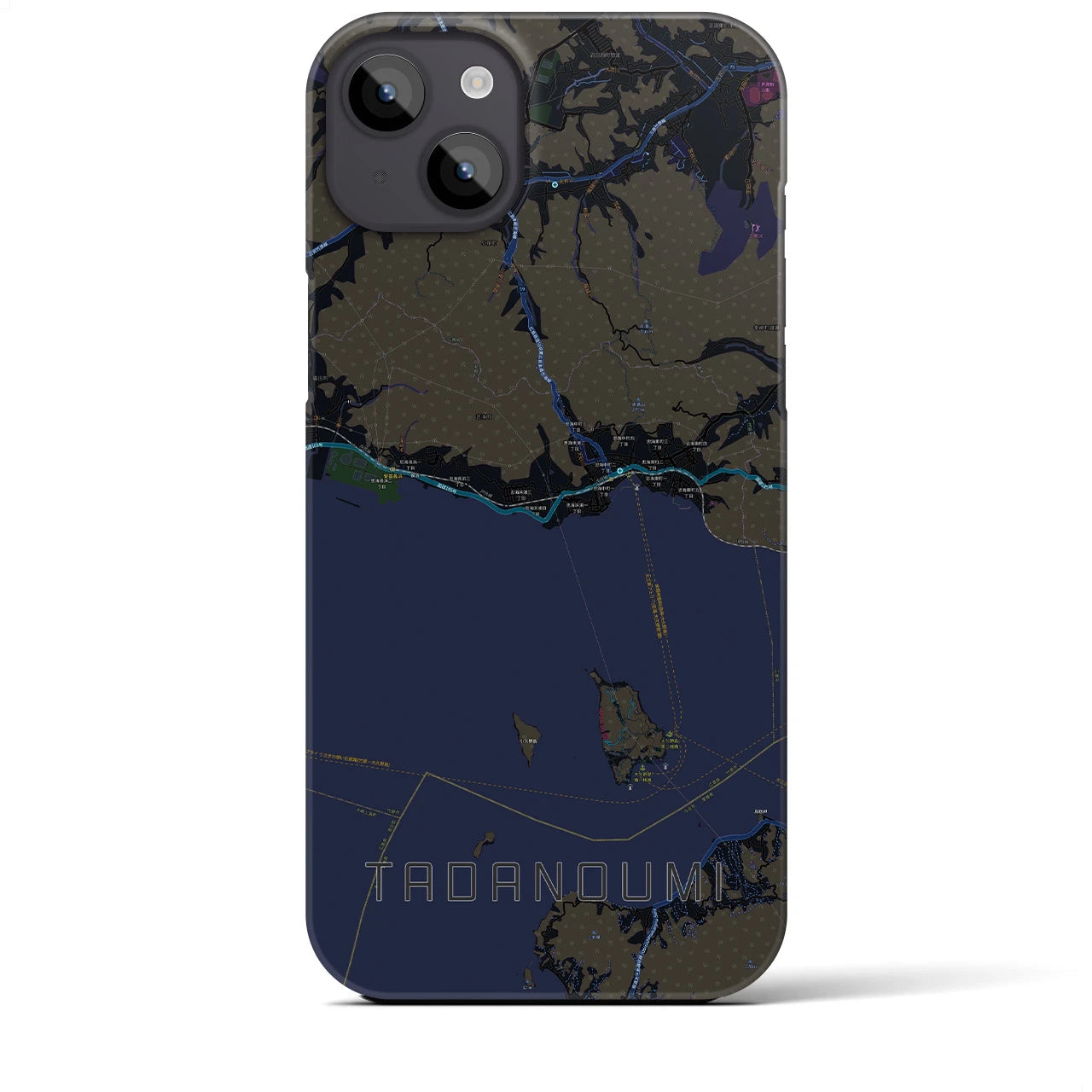 【忠海(広島県)】地図柄iPhoneケース(バックカバータイプ)