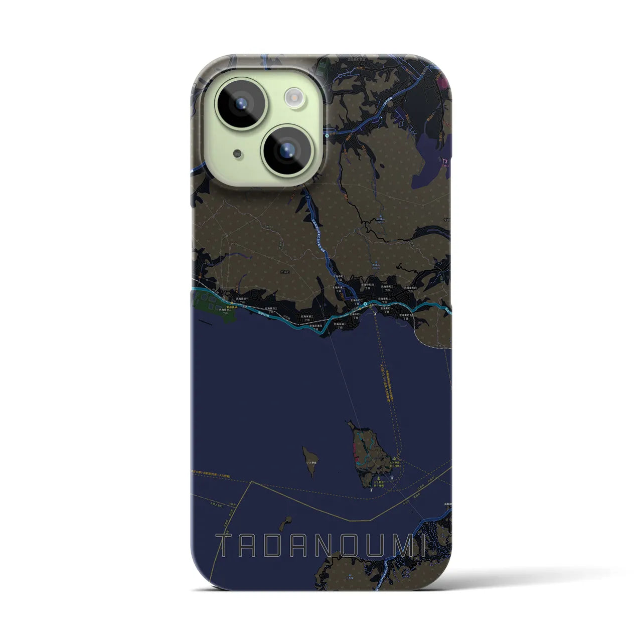 【忠海(広島県)】地図柄iPhoneケース(バックカバータイプ)