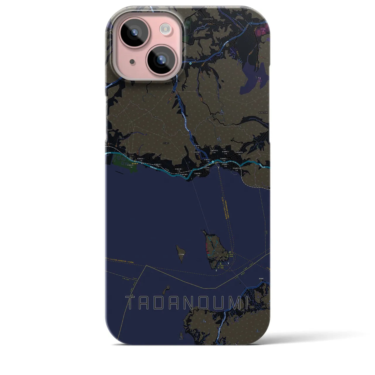 【忠海(広島県)】地図柄iPhoneケース(バックカバータイプ)