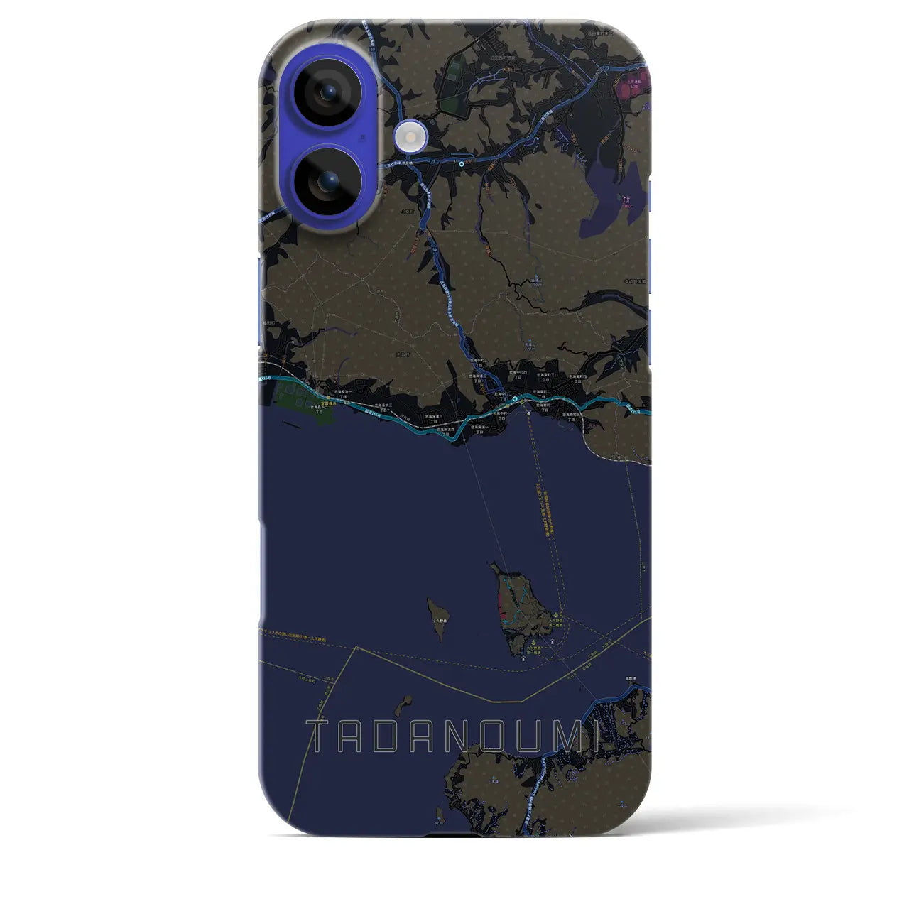 【忠海(広島県)】地図柄iPhoneケース(バックカバータイプ)