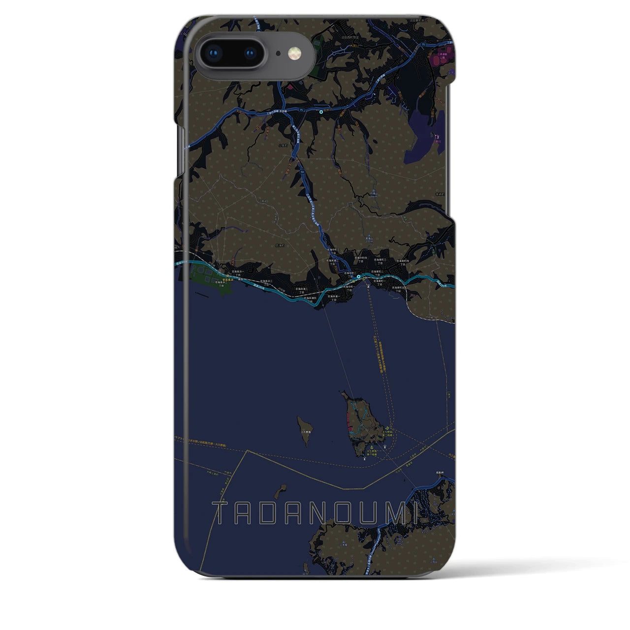 【忠海(広島県)】地図柄iPhoneケース(バックカバータイプ)