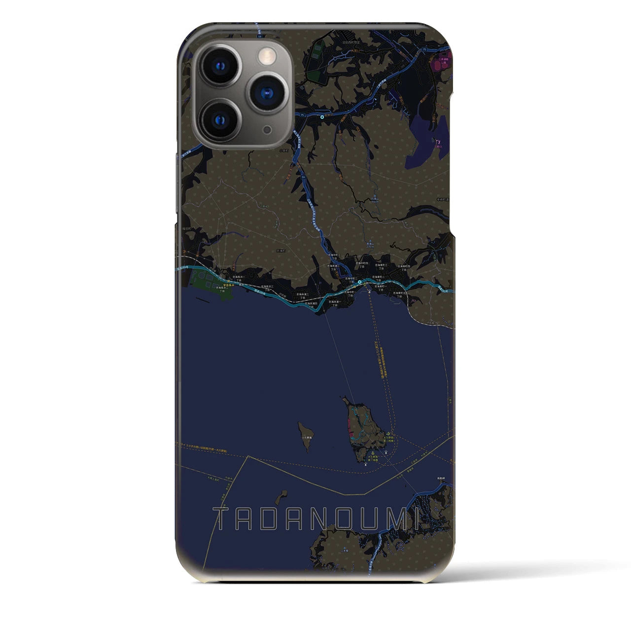 【忠海(広島県)】地図柄iPhoneケース(バックカバータイプ)