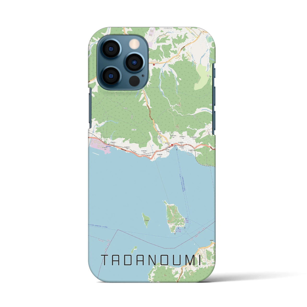 【忠海(広島県)】地図柄iPhoneケース(バックカバータイプ)