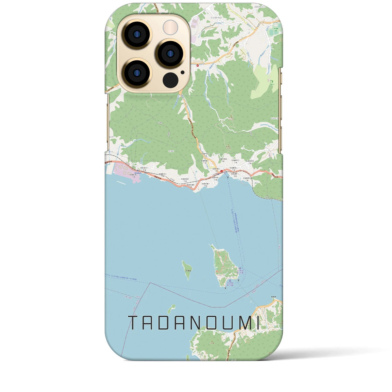 【忠海(広島県)】地図柄iPhoneケース(バックカバータイプ)