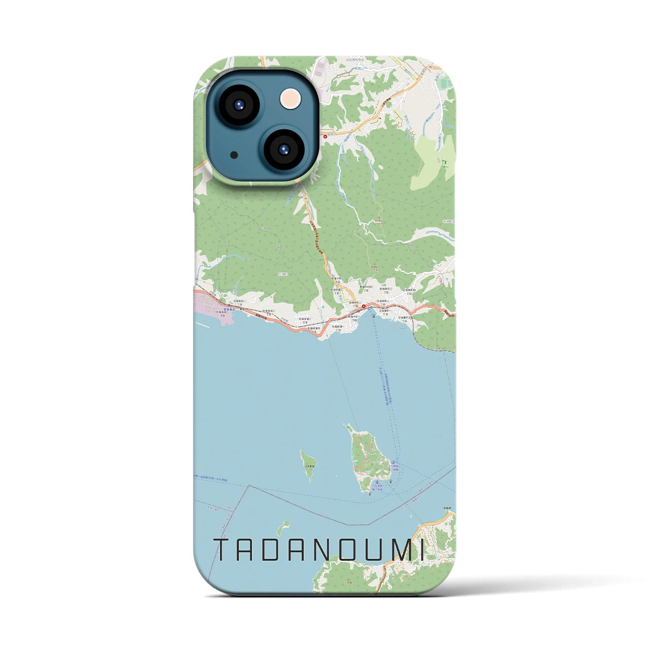 【忠海(広島県)】地図柄iPhoneケース(バックカバータイプ)