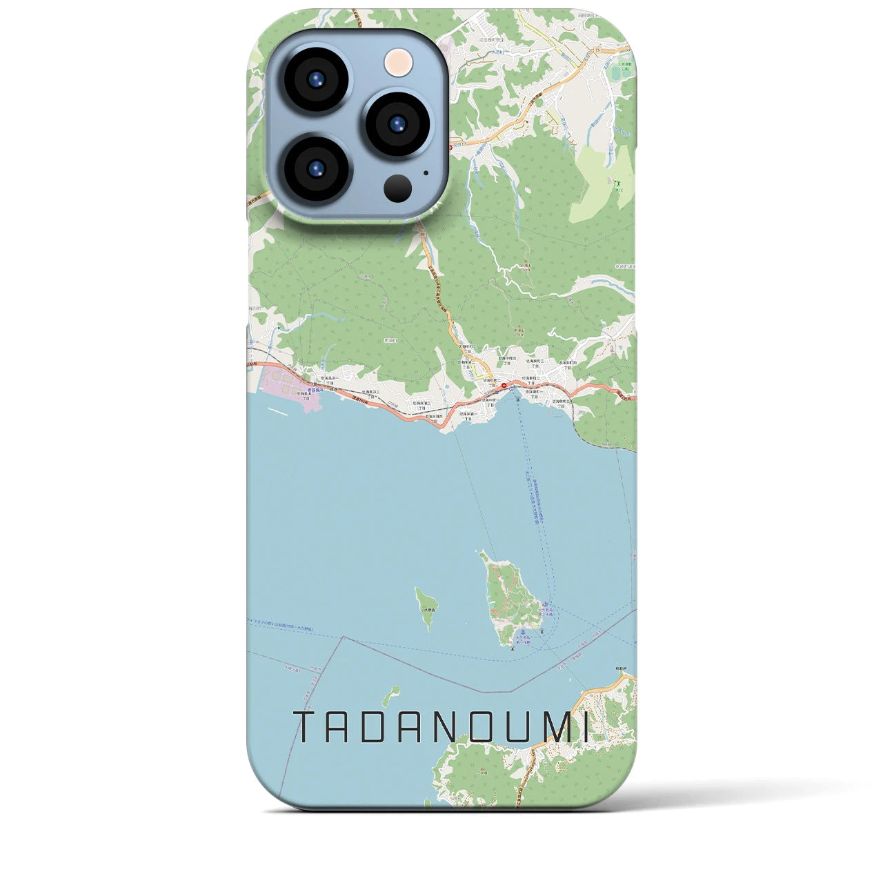 【忠海(広島県)】地図柄iPhoneケース(バックカバータイプ)