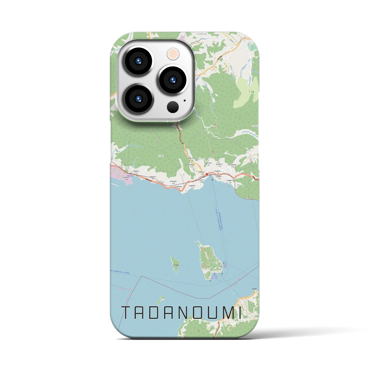 【忠海(広島県)】地図柄iPhoneケース(バックカバータイプ)