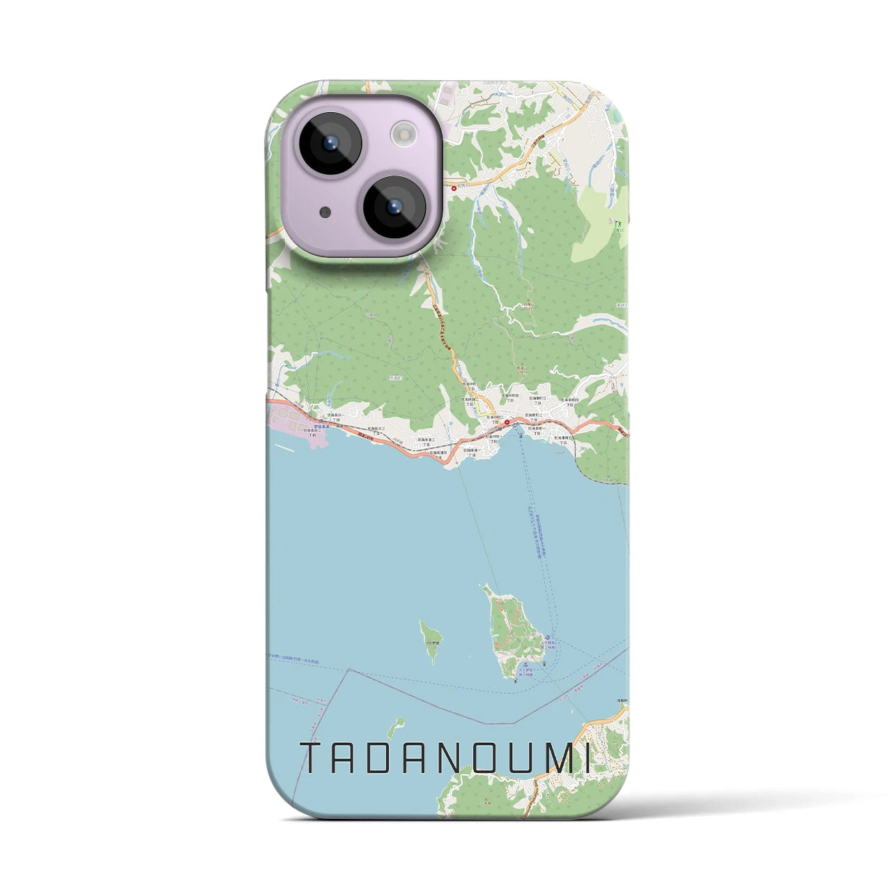 【忠海(広島県)】地図柄iPhoneケース(バックカバータイプ)