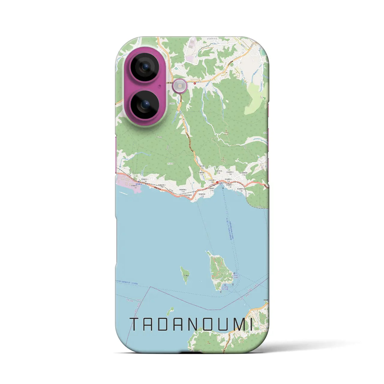 【忠海(広島県)】地図柄iPhoneケース(バックカバータイプ)