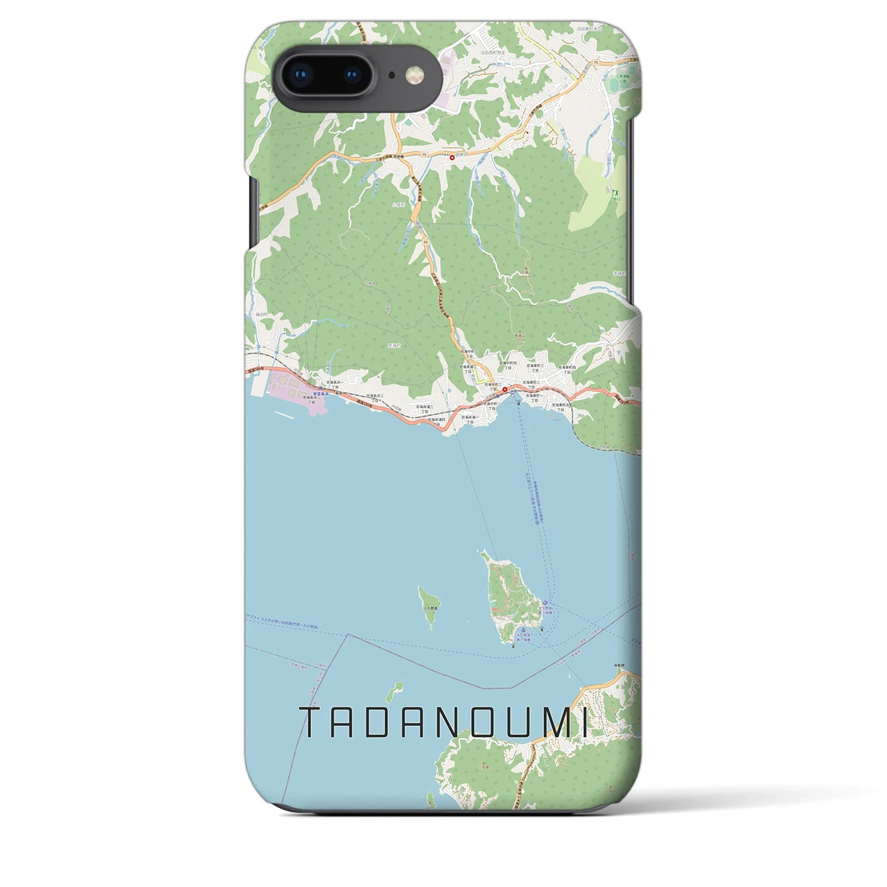 【忠海(広島県)】地図柄iPhoneケース(バックカバータイプ)