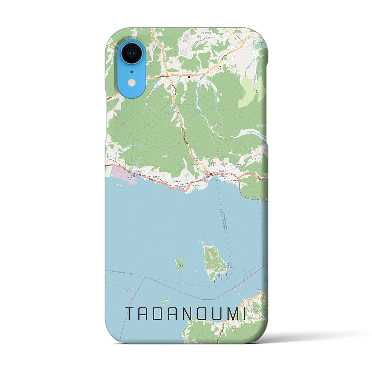 【忠海(広島県)】地図柄iPhoneケース(バックカバータイプ)