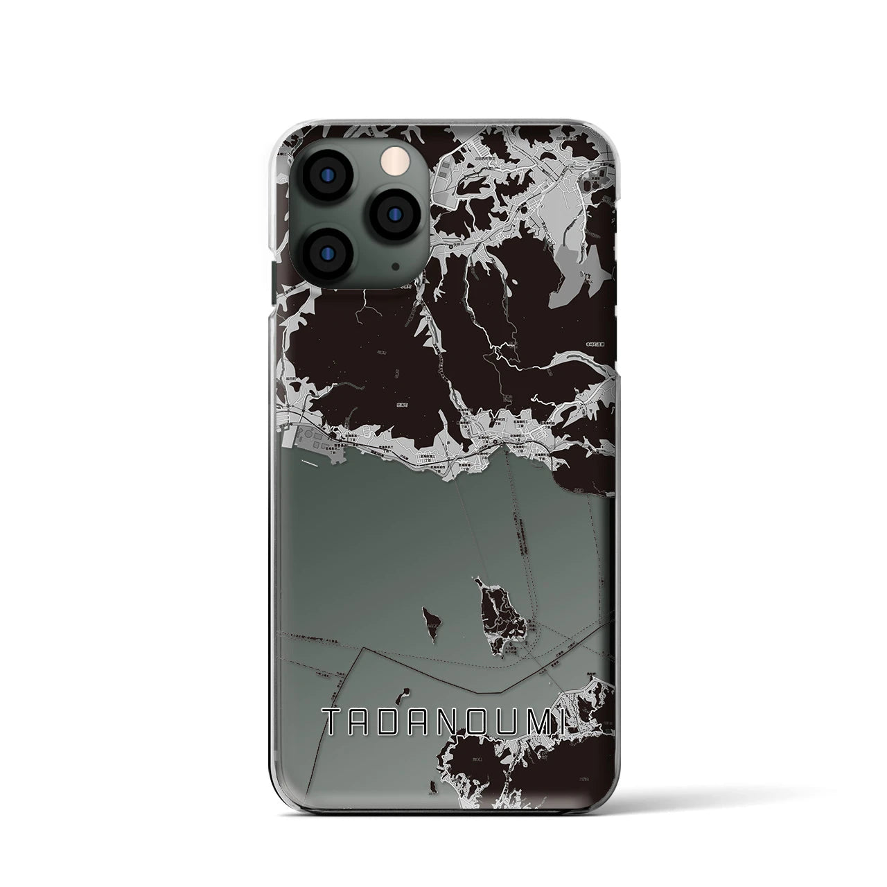 【忠海(広島県)】地図柄iPhoneケース(クリアタイプ)