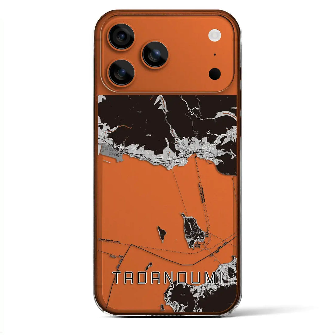 【忠海(広島県)】地図柄iPhoneケース(クリアタイプ)