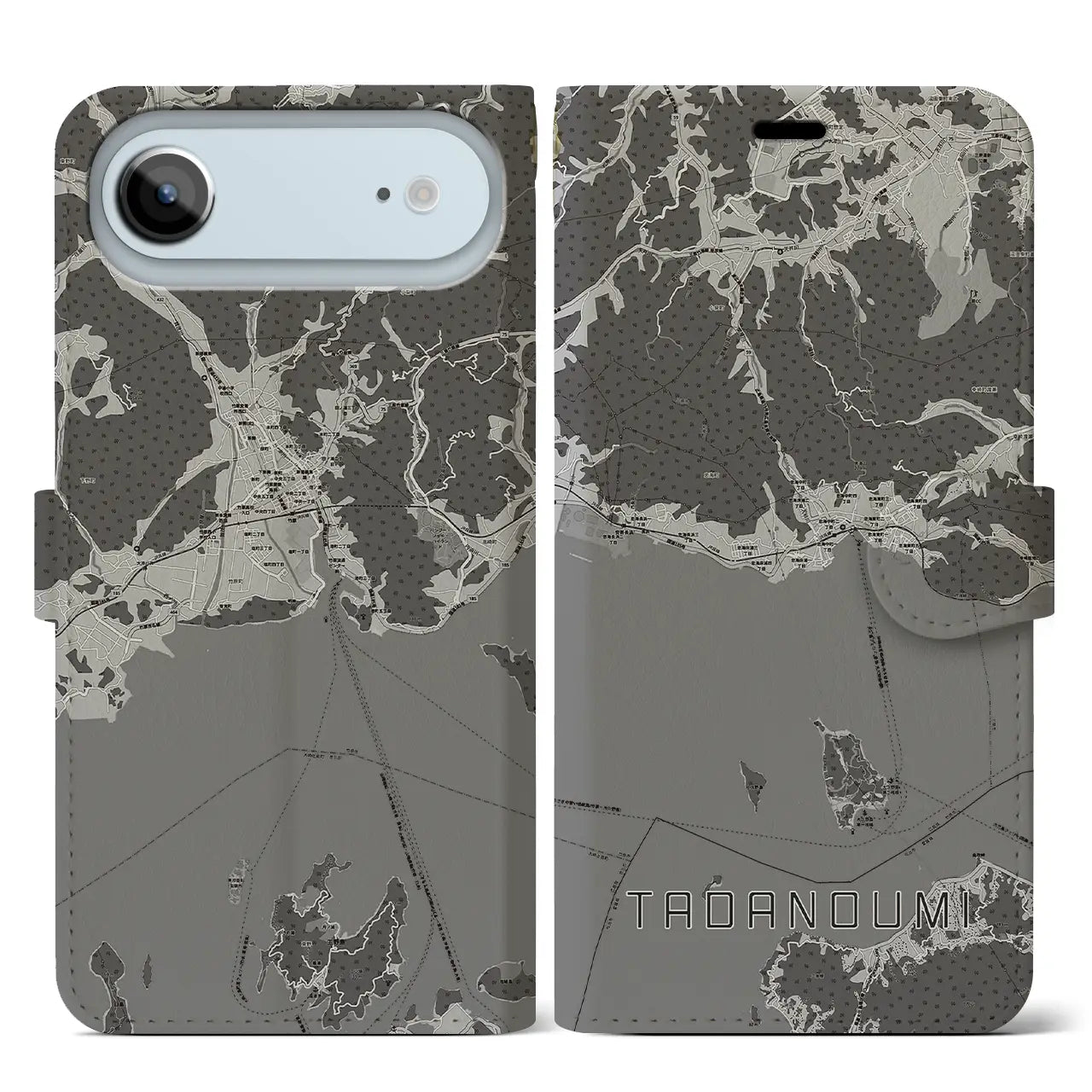 【忠海(広島県)】地図柄iPhoneケース(手帳タイプ)