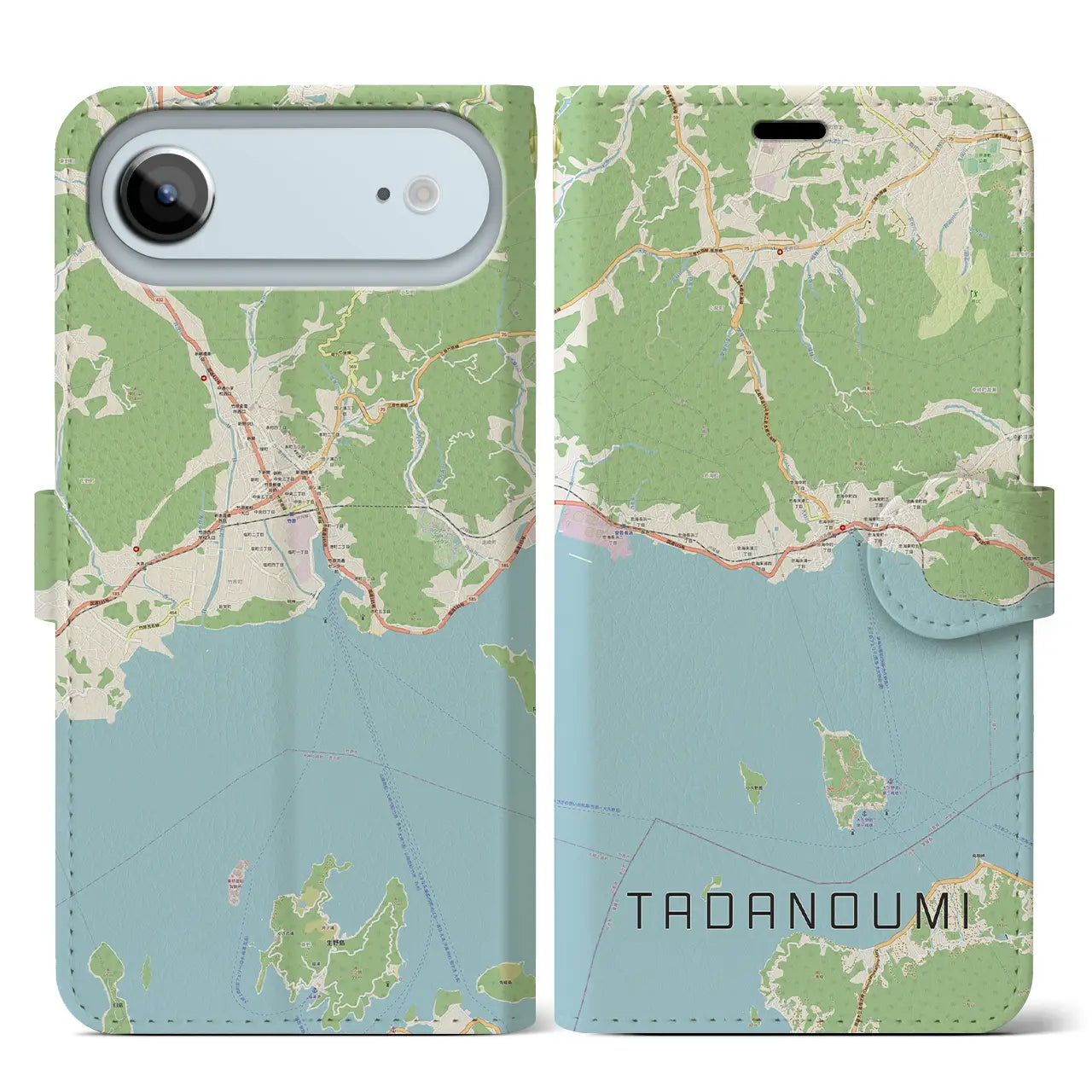 【忠海(広島県)】地図柄iPhoneケース(手帳タイプ)