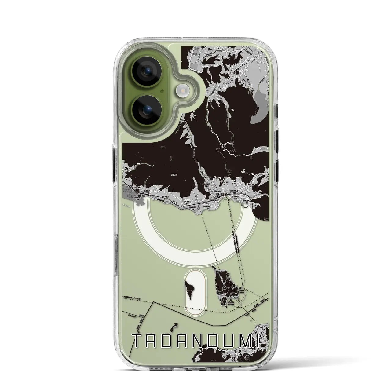 【忠海(広島県)】地図柄iPhoneケース(MagSafeタイプ)