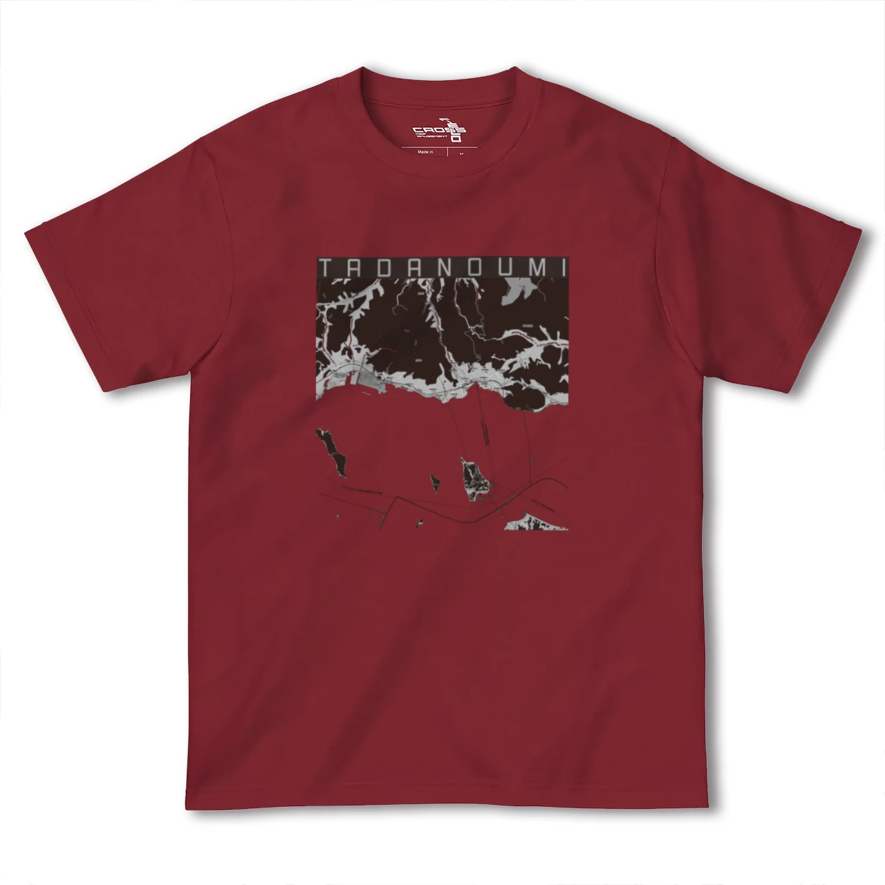 【忠海(広島県)】地図柄ヘビーウェイトTシャツ