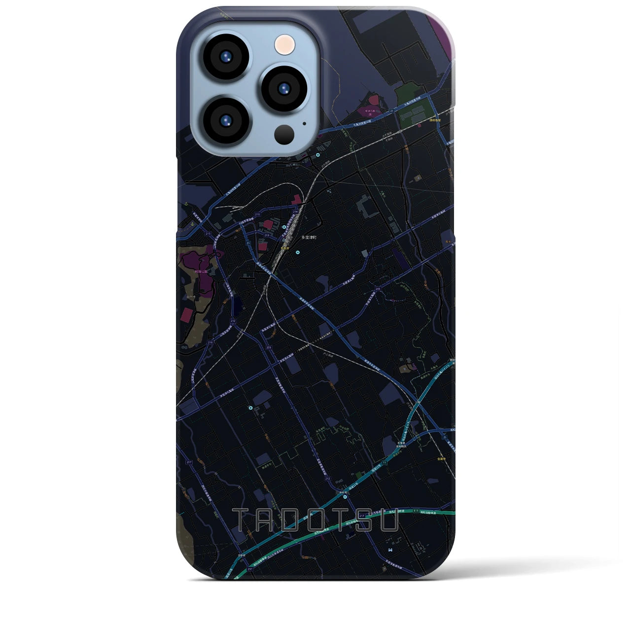 【多度津(香川県)】地図柄iPhoneケース(バックカバータイプ)