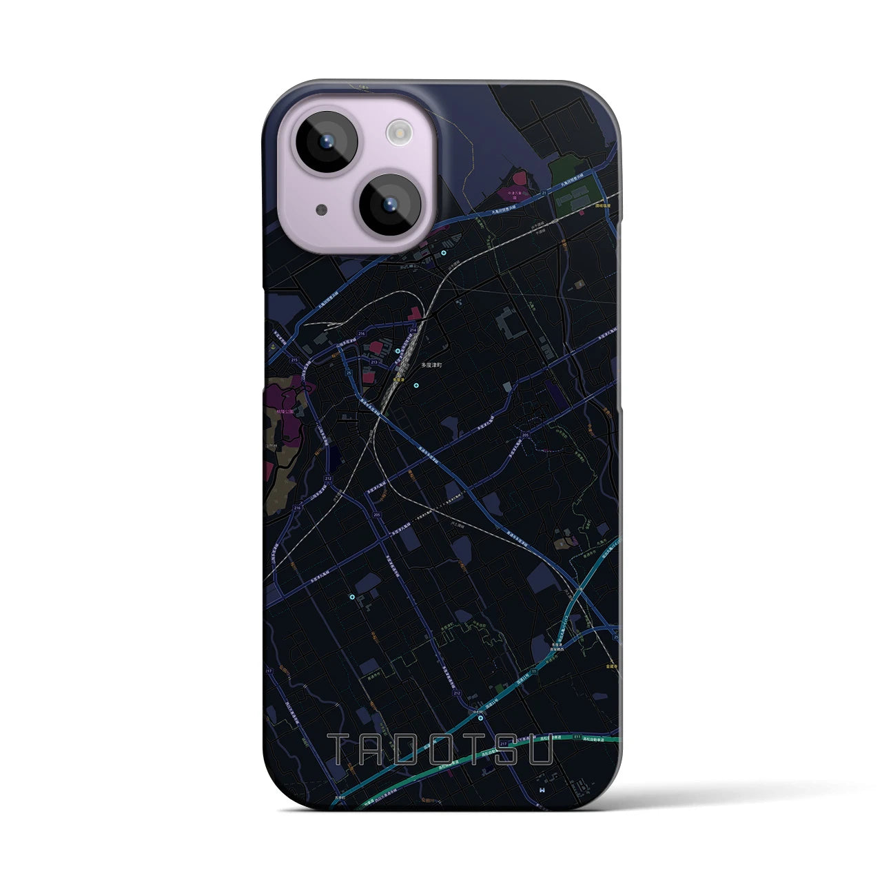 【多度津(香川県)】地図柄iPhoneケース(バックカバータイプ)