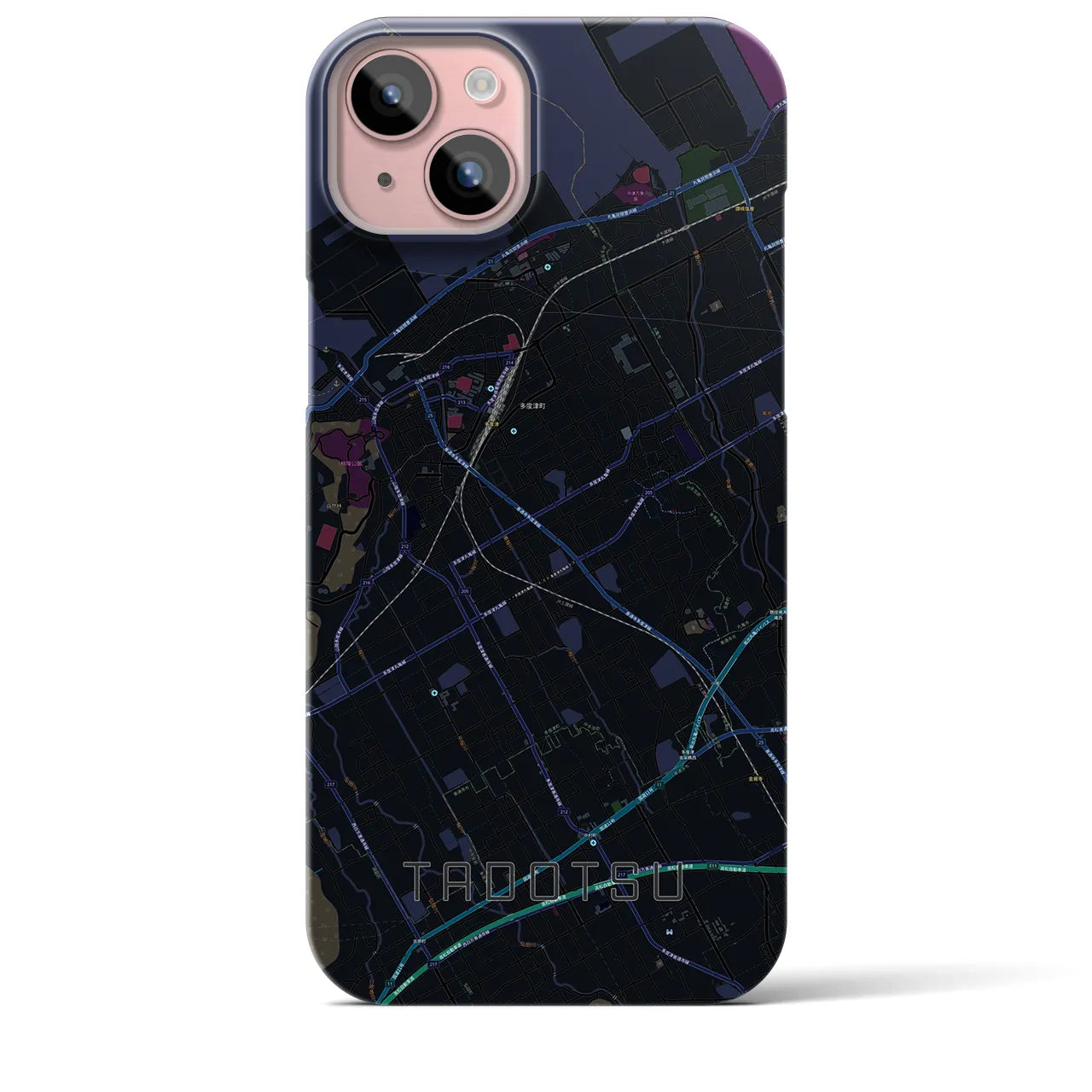 【多度津(香川県)】地図柄iPhoneケース(バックカバータイプ)