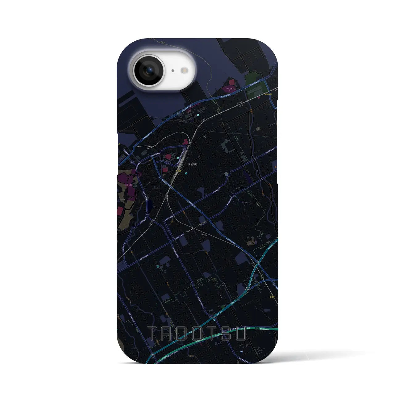 【多度津(香川県)】地図柄iPhoneケース(バックカバータイプ)