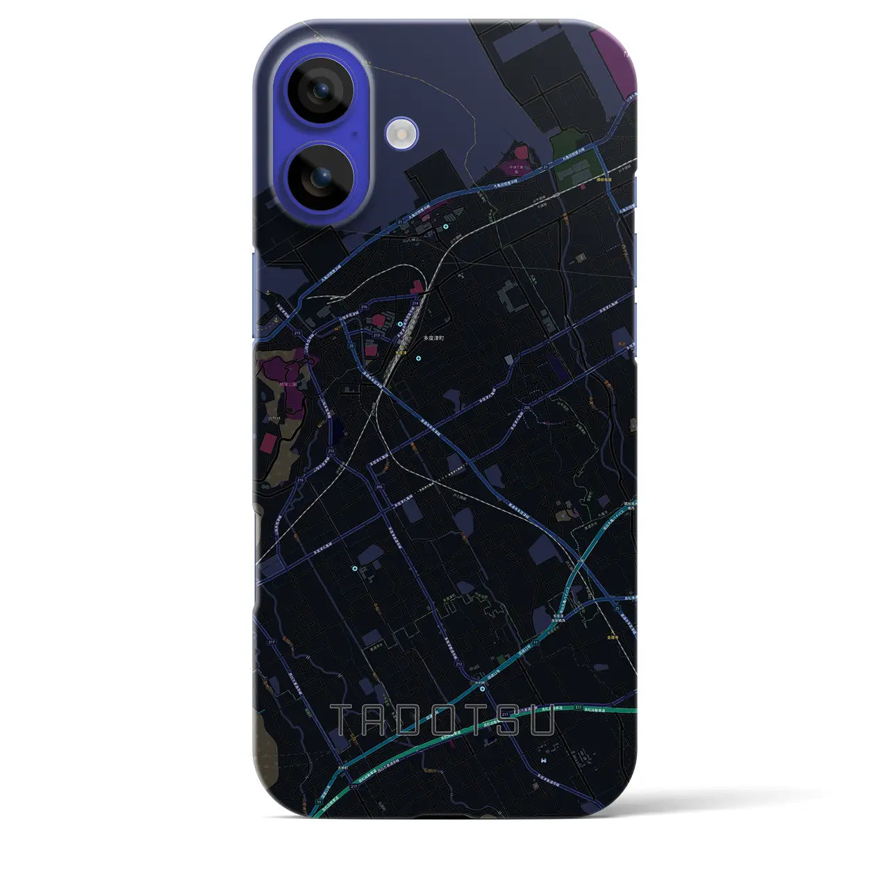 【多度津(香川県)】地図柄iPhoneケース(バックカバータイプ)