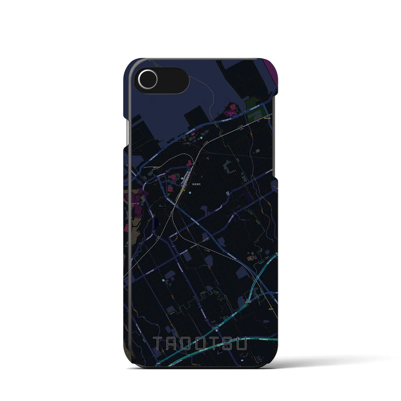 【多度津(香川県)】地図柄iPhoneケース(バックカバータイプ)