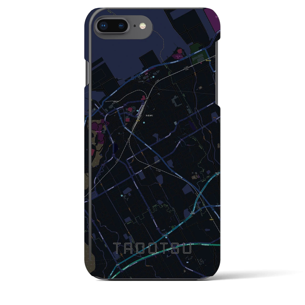 【多度津(香川県)】地図柄iPhoneケース(バックカバータイプ)