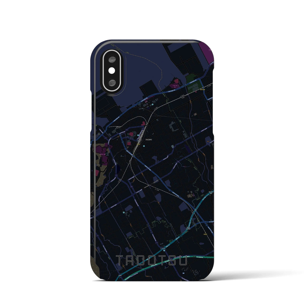 【多度津(香川県)】地図柄iPhoneケース(バックカバータイプ)
